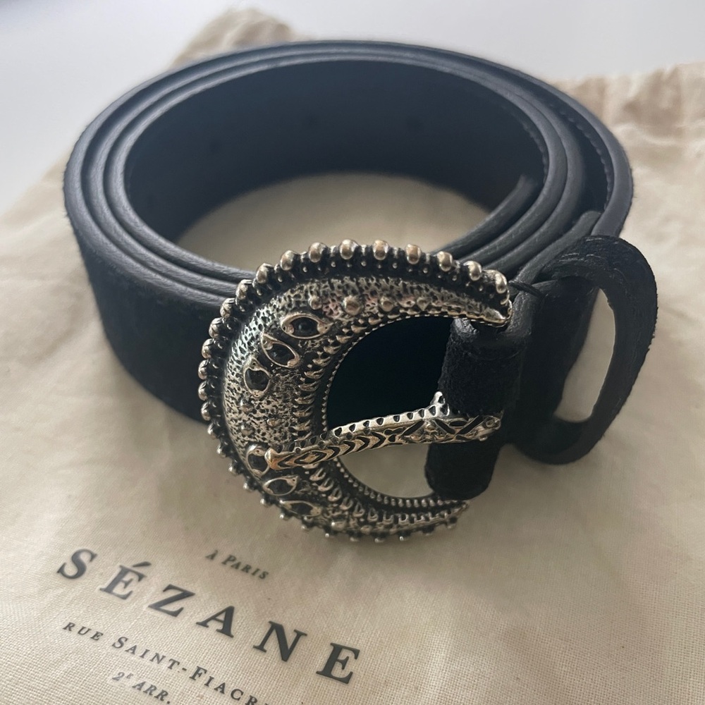 Sézane | Fine Louve Belt l Black